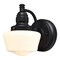 Westinghouse Fixture Wall Outdoor 60W Eddystone, Textured Black White Opal Glass 6314300 - alternate 2